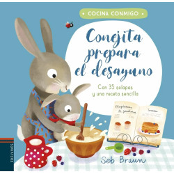 CONEJITA PREPARA EL DESAYUNO